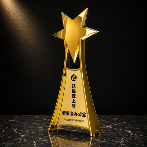 Faceted Star Peak Award - custom acrylic awards with your logo
